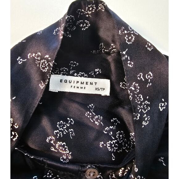 Natalia Tie Neck Dress equipment dress size XS classic floral midi EUC tiered _ - Picture 5 of 8